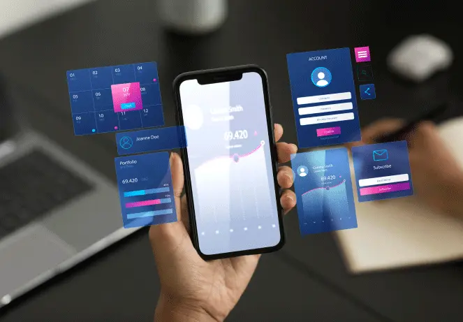 Custom iOS and Android mobile app development workspace